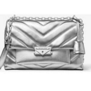 MICHAEL Kors Cece Medium Quilted Metallic Leather Convertible Shoulder Bag.Nwot